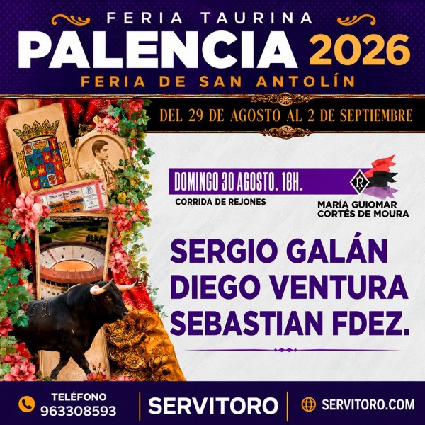 Bullfight ticket Palencia - San Antolín 2026| August 30th