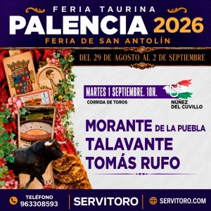 Bullfight tickets Palencia - San Antolín, September 1st | Servitoro