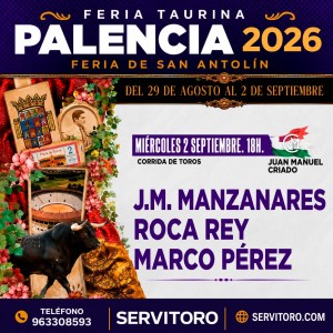 Entradas Toros Palencia - San Antolín - 2 de Septiembre | Servitoro
