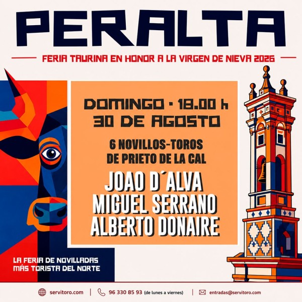 Peralta Bullfighting Tickets 2026 | Virgen de Nieva Bullfighting Festival