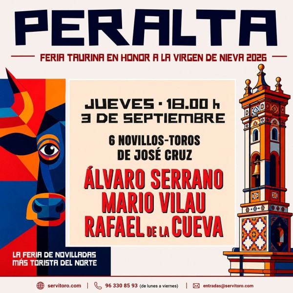Entradas Toros Peralta 2026 | Feria Taurina Virgen de Nieva
