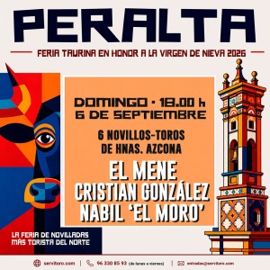 Peralta Bullfighting Tickets 2026 | Virgen de Nieva Bullfighting Festival