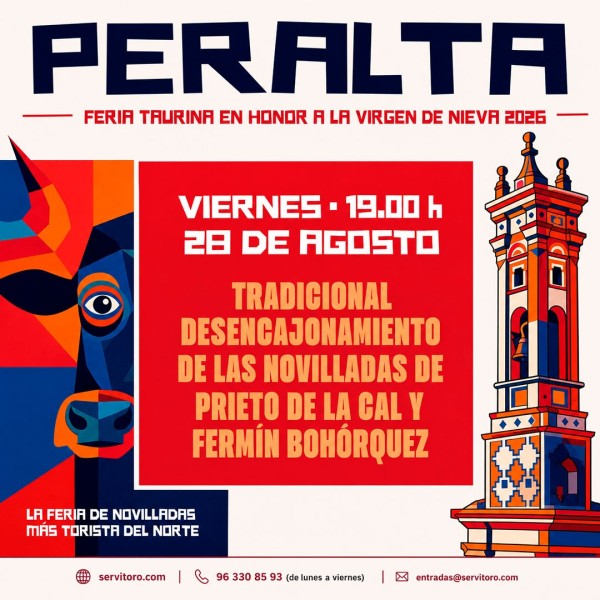 Entradas Toros Peralta 2026 | Feria Taurina Virgen de Nieva