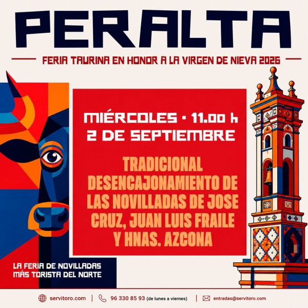 Entradas Toros Peralta 2026 | Feria Taurina Virgen de Nieva