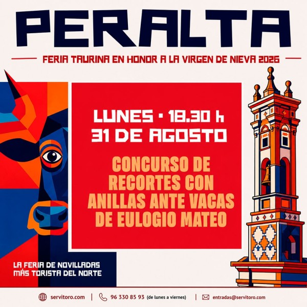 Entradas Toros Peralta 2026 | Feria Taurina Virgen de Nieva