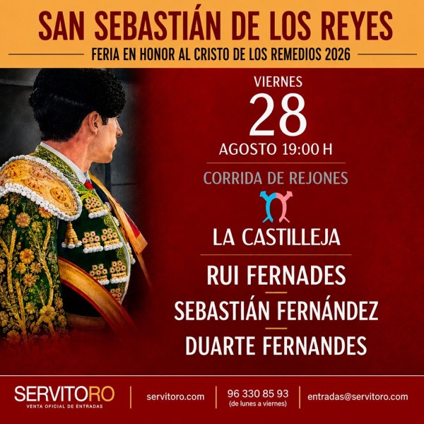 Bullfight tickets San Sebastián de los Reyes 2026 - August 28th