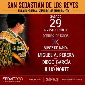 Bullfight tickets San Sebastián de los Reyes 2026 - Festivities August 29th