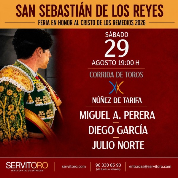 Entradas Toros San Sebastián de los Reyes 2026 | Toros