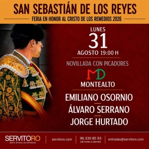 Bullfight tickets San Sebastián de los Reyes 2026 - Festivities August 29th