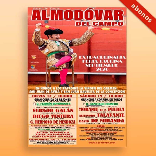 Abono Toros Almodóvar del Campo - Septiembre