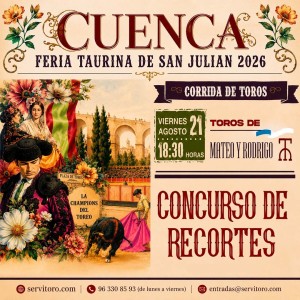 Bullfight tickets Cuenca- San Julian Festivities August 21st - Servitoro
