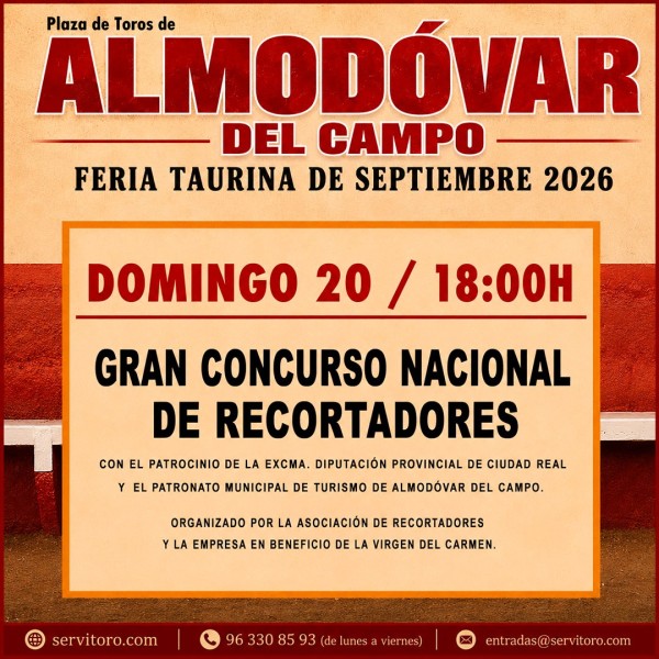 Bullfight ticket Almodóvar del Campo - Sunday 20th September
