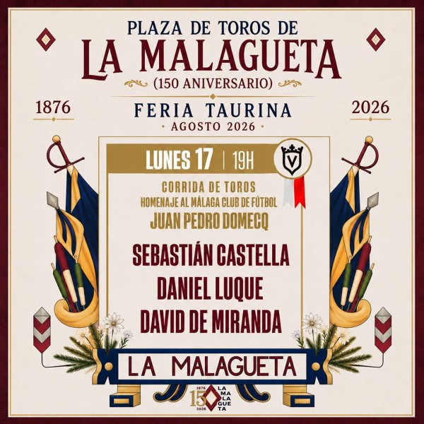 Toros Málaga - 17 de agosto 2026