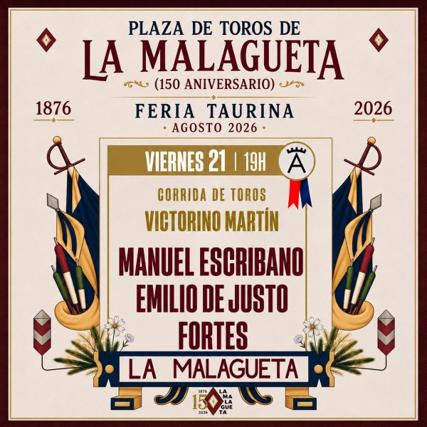 Toros Málaga - 21 de agosto 2026