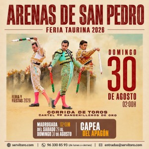 Bullfight tickets Arenas de San Pedro, Avila 2026 - 30 August