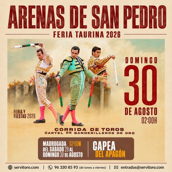Bullfight tickets Arenas de San Pedro, Avila 2026 - 30 August
