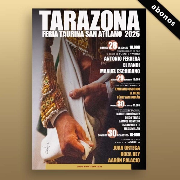Bullfight tickets Tarazona de Aragón – Multi-day tcikets 2026