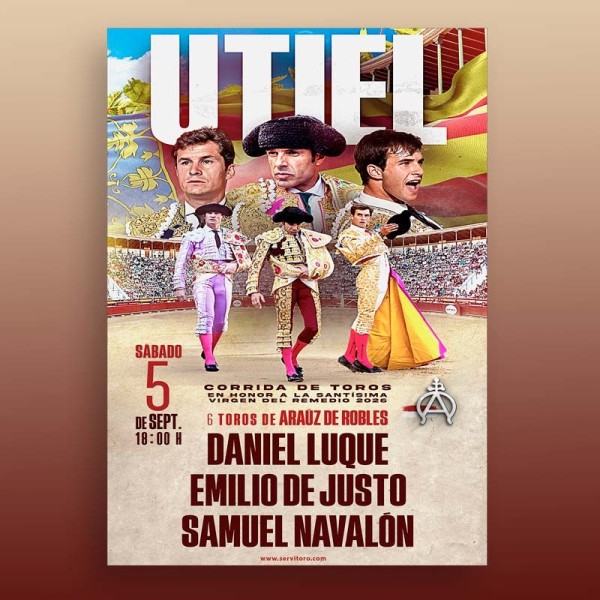 Plaza de toros de Utiel | Corrida de toros 5 septiembre 2026 | Servitoro