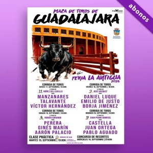 Abono Toros Guadalajara - Feria de La Antigua 2026- 4 Corridas de toros