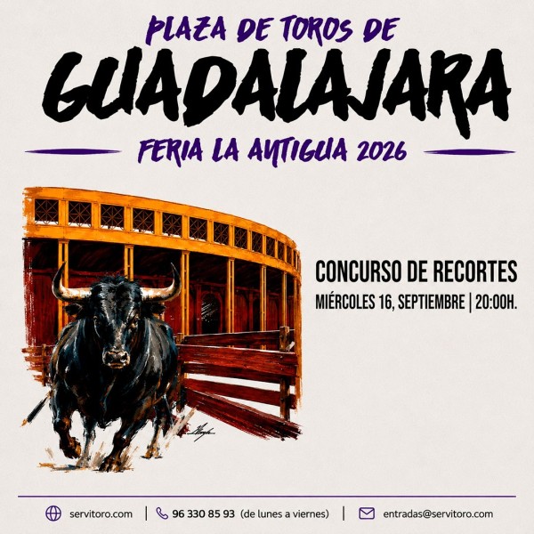 Bullfight tickets Guadalajara 2026 – September 16th - Recortes contest