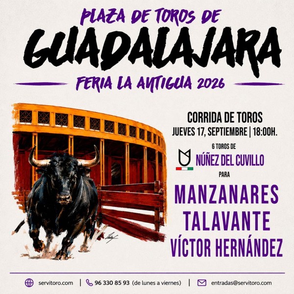 Bullfight tickets Guadalajara 2026 – September 17th - Bullfight