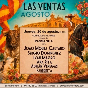 Las Ventas Bullring, Madrid – 20 August 2026 – Bullfight on horseback