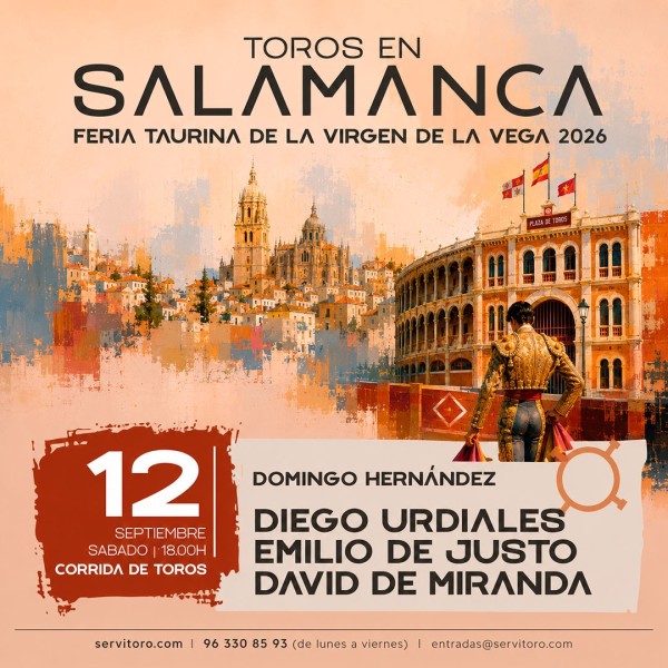 Entradas Toros Salamanca - Virgen de La Vega, Septiembre 12