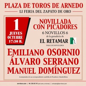 Arnedo Novice Bullfight Tickets 2026 | Emiliano Osornio, Álvaro Serrano and Manuel Domínguez