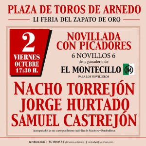 Entradas Novillada Arnedo 2026 | Nacho Torrejón, Jorge Hurtado y Samuel Castrejón