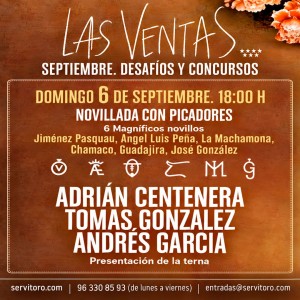 Plaza de toros de Las Ventas, Madrid - Novillada 6 septiembre 2026