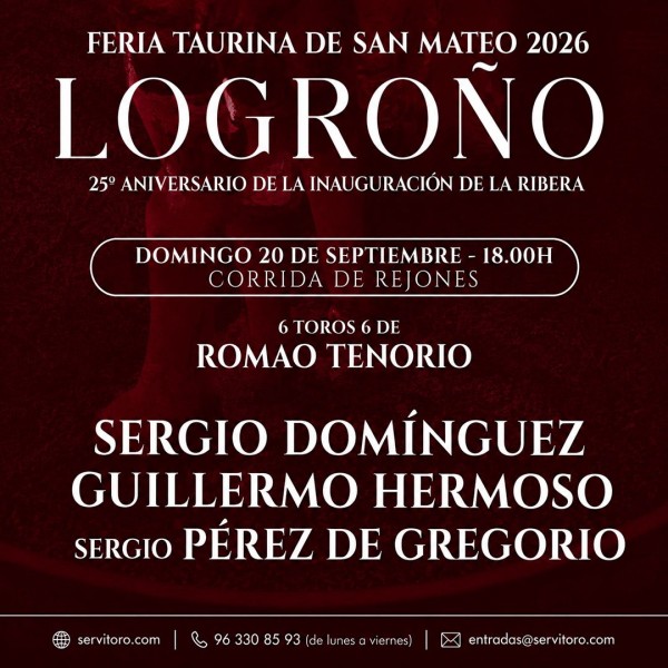 Feria de San Mateo 2026 - Plaza de toros de La Ribera