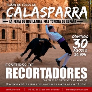 Calasparra Bullfight Tickets – 30th August. Recortadores Contest