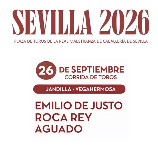 Abono entradas Feria de San Miguel Sevilla 24 al 27 de septiembre – Morante, Roca Rey, Emilio de Justo