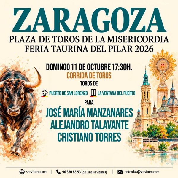 La Misericordia Bullring, Zaragoza — Pilar Fair 2026