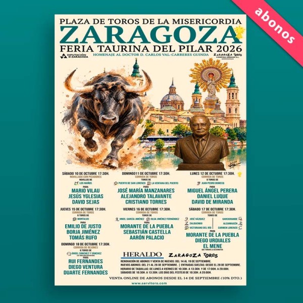 Zaragoza El Pilar 2026 Season Ticket | 7 Bullfighting Events