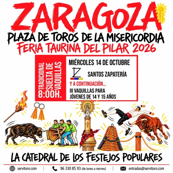 Feria del Pilar 2026 - Festejos Populares (Vaquillas)
