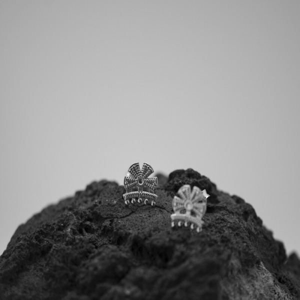 Bullfighting costume earrings 925 sterling silver