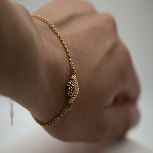 Pulsera montera taurina chapado oro 18k - Joya taurina - TO-0241P