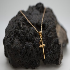 Colgante espada chapado oro 18k - Joya taurina - TO-0431P