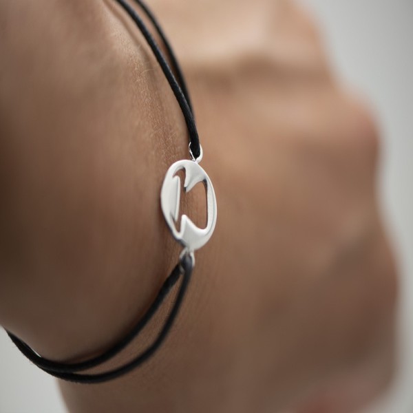 Pulsera cordón toro minimalista plata de ley 925 - Joya taurina - TO-0641