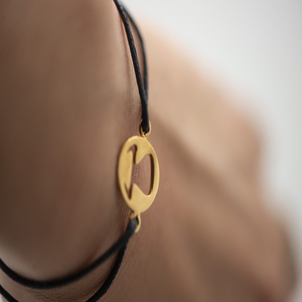 Minimalist Bull Cord Bracelet in 18ct Gold Plating | Servitoro