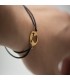 copia de Pulsera cordón toro minimalista plata de ley 925 - Joya taurina - TO-0641