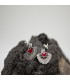 Fan Earrings in 925 Sterling Silver and Red Enamel - Bullfighting Jewellery - AB-0111
