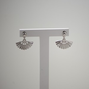 Pendientes abanico plata de ley 925 | Servitoro
