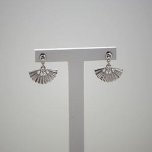Pendientes abanico plata de ley 925 | Servitoro