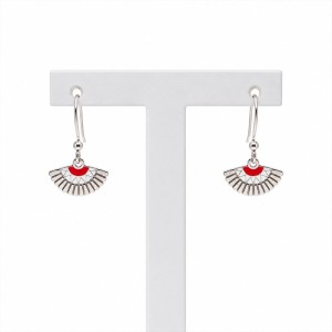 Pendientes abanico plata de ley 925 y esmalte | Servitoro