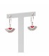 Fan Earrings in 925 Sterling Silver and Red Enamel - Bullfighting Jewellery - AB-0112