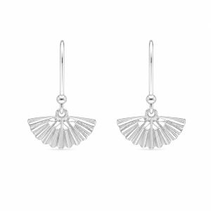 Fan Earrings in 925 Sterling Silver - Bullfighting Jewellery - AB-0312