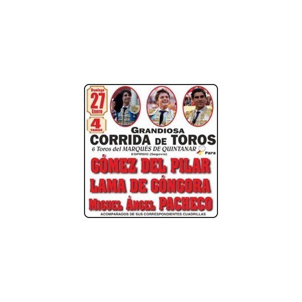27/01 Ajalvir (16:00) Novillada Picada. RECOGER EN TAQUILLA.