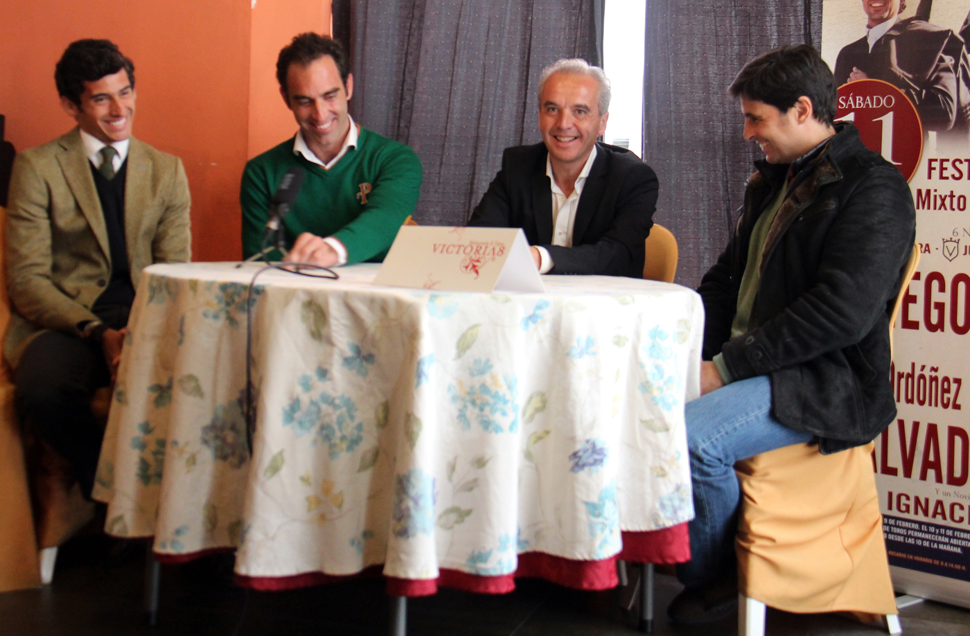 Ignacio Bonmatí,Salvador Cortés, Alfonso Carlos Moscoso y Paquirri en la presentación.